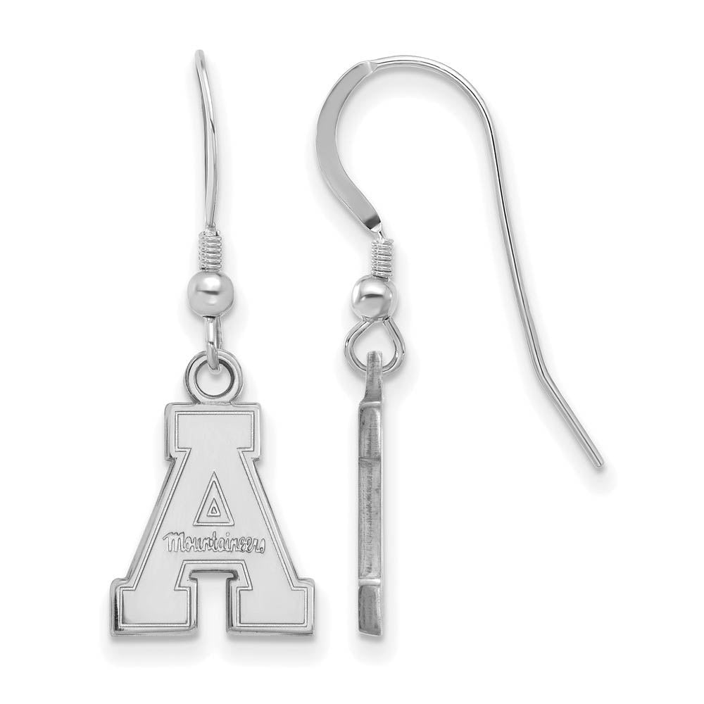 Sterling Silver Appalachian State Dangle Earrings, Item E14077 by The Black Bow Jewelry Co.
