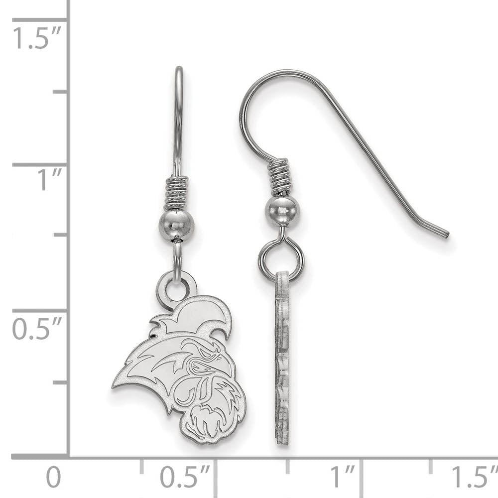 Alternate view of the Sterling Silver Coastal Carolina University Small Dangle Earrings by The Black Bow Jewelry Co.
