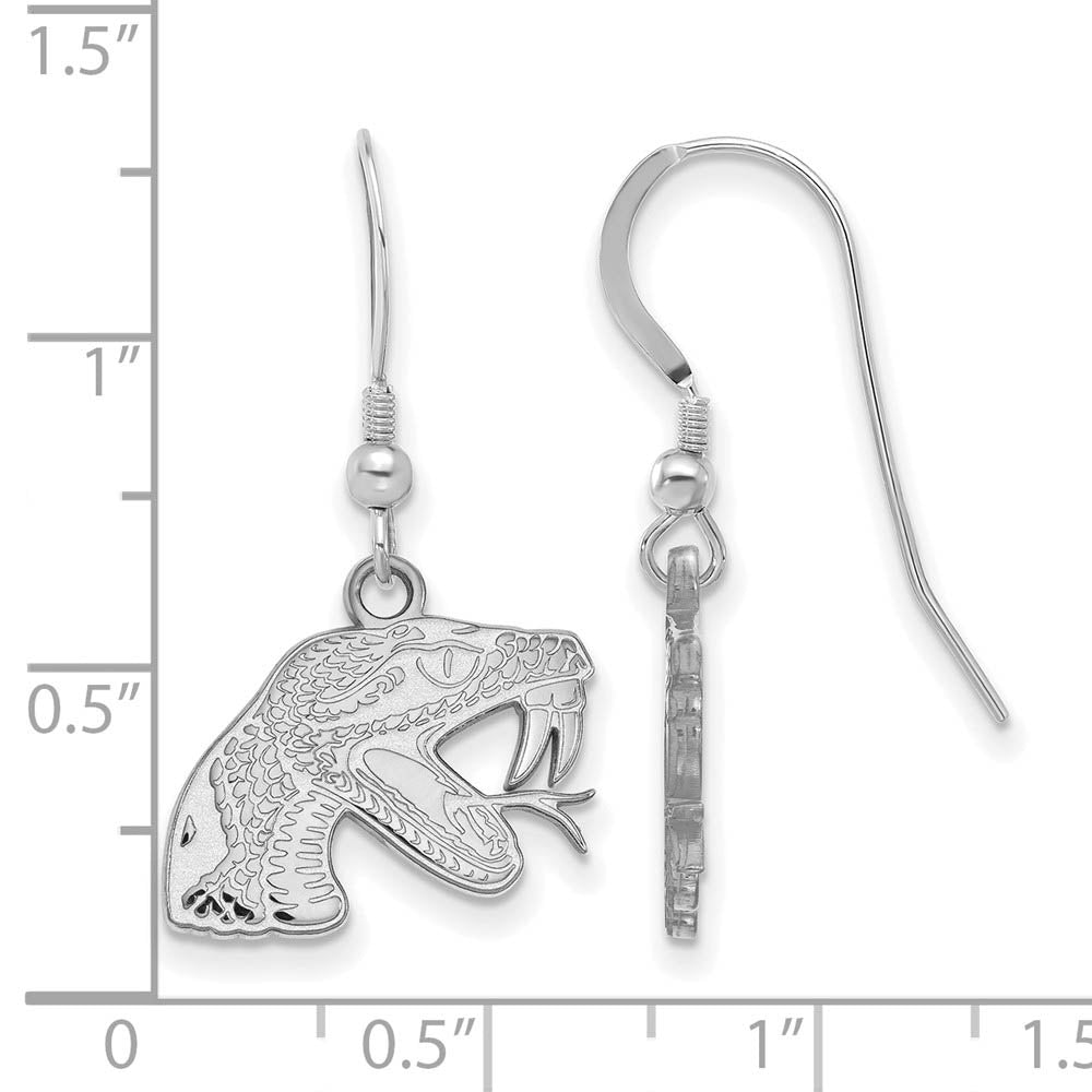 Alternate view of the Sterling Silver Florida A&M University Small Dangle Earrings by The Black Bow Jewelry Co.