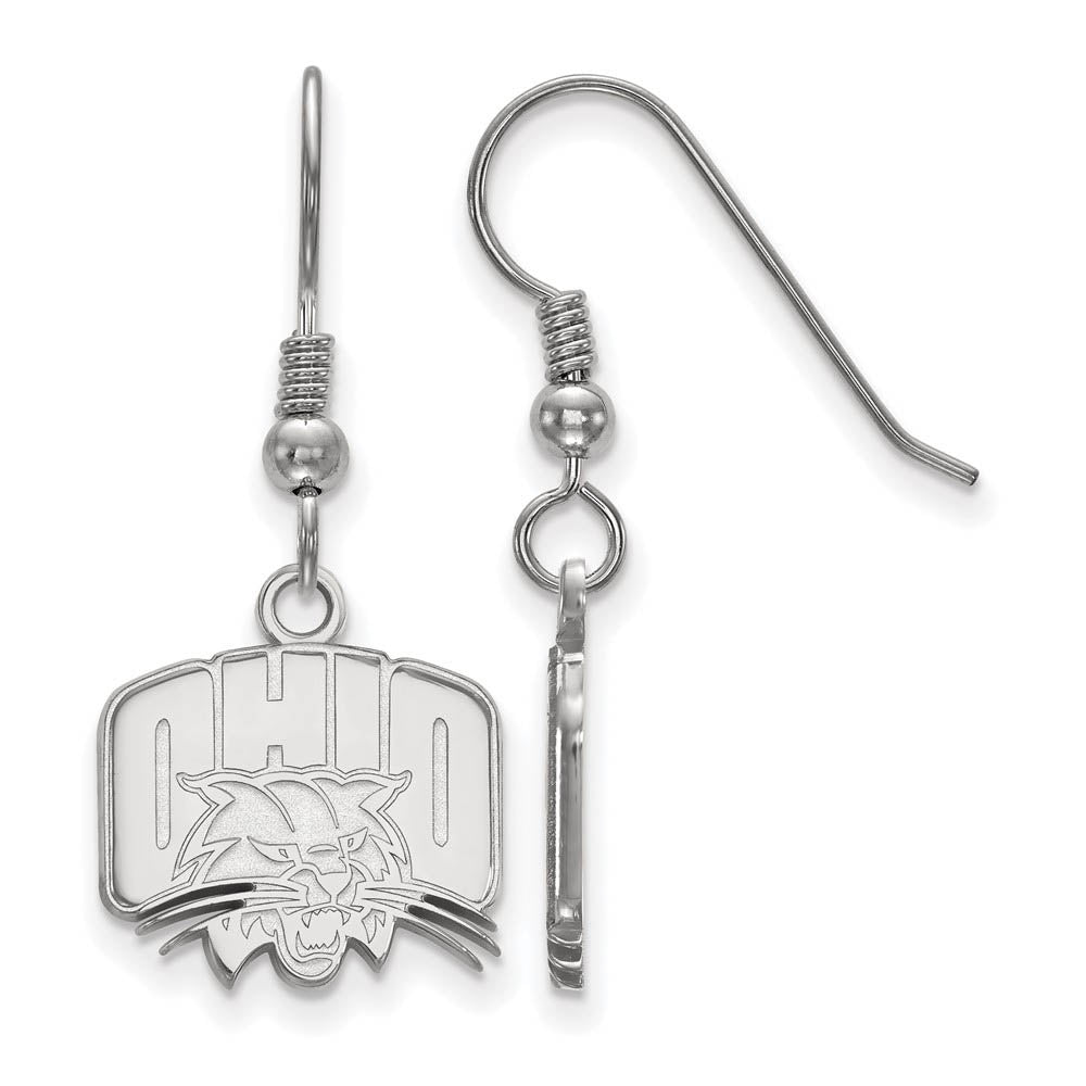Sterling Silver Ohio University Small Dangle Earrings, Item E14096 by The Black Bow Jewelry Co.