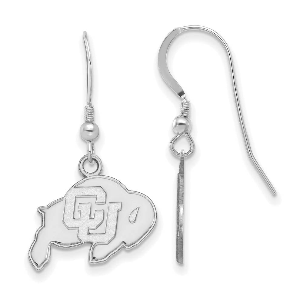 Sterling Silver University of Colorado Small Dangle Earrings, Item E14108 by The Black Bow Jewelry Co.