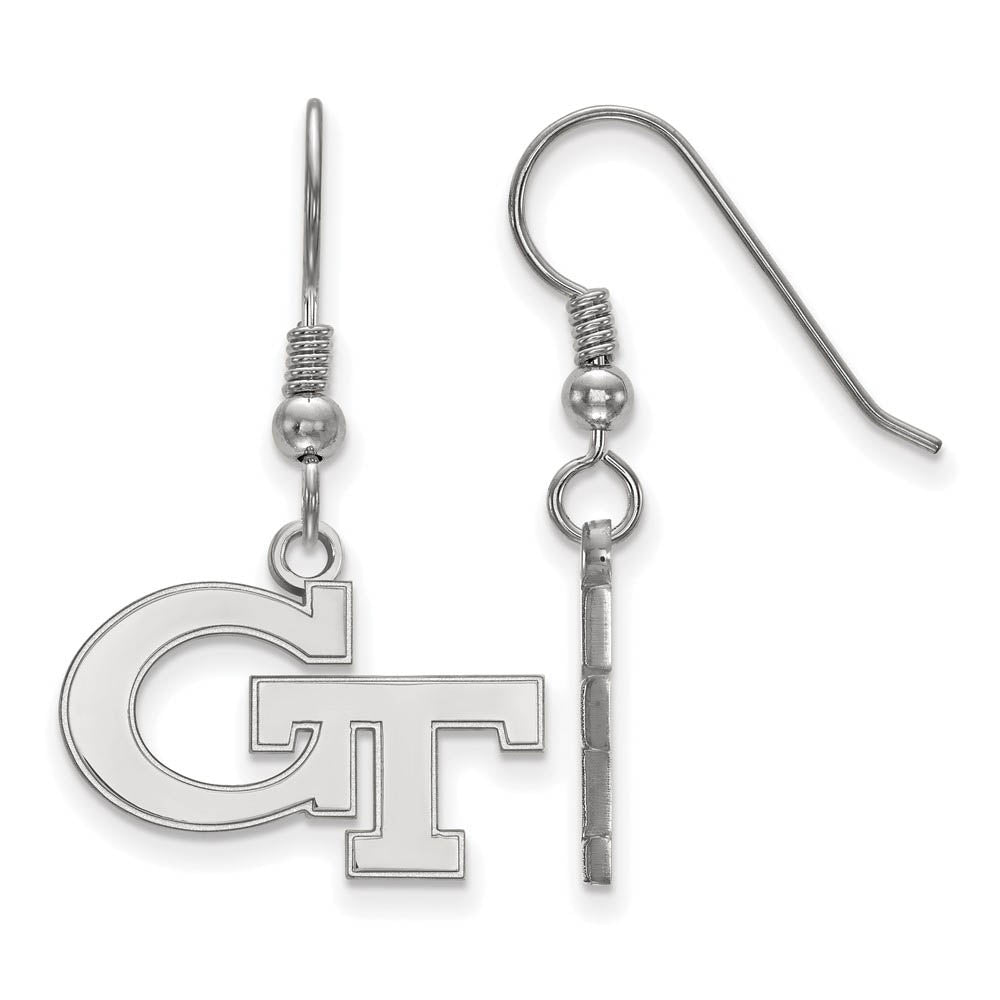 Sterling Silver Georgia Technology Small 'GT' Dangle Earring, Item E14129 by The Black Bow Jewelry Co.