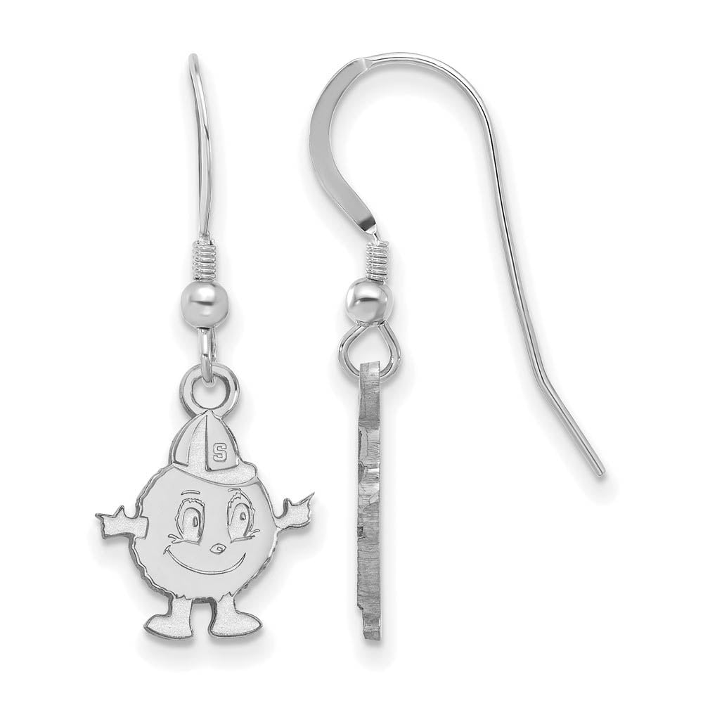Sterling Silver Syracuse University Small Mascot Dangle Earrings, Item E14168 by The Black Bow Jewelry Co.