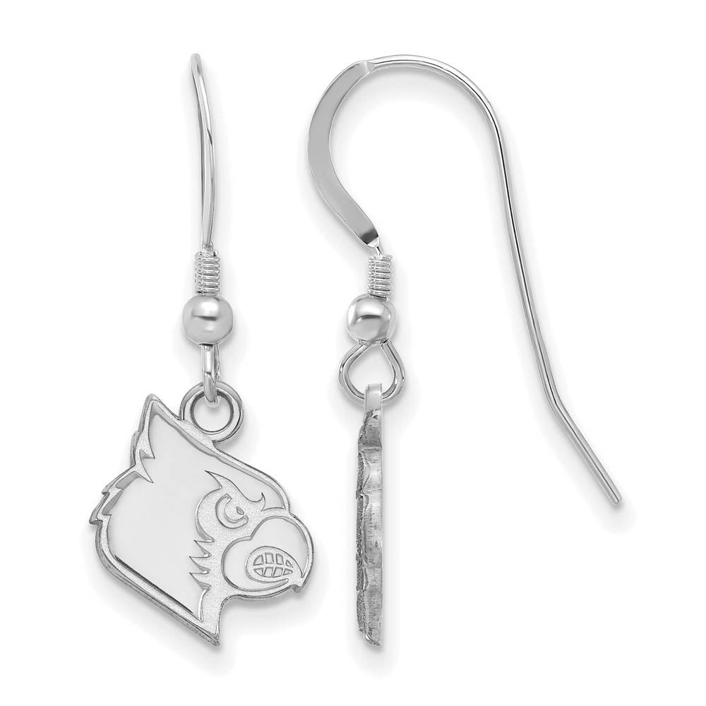Sterling Silver University of Louisville Small Dangle Earrings, Item E14177 by The Black Bow Jewelry Co.