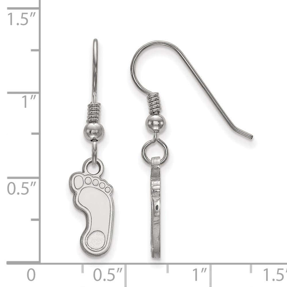 Alternate view of the Sterling Silver U of North Carolina Small Dangle Earrings by The Black Bow Jewelry Co.