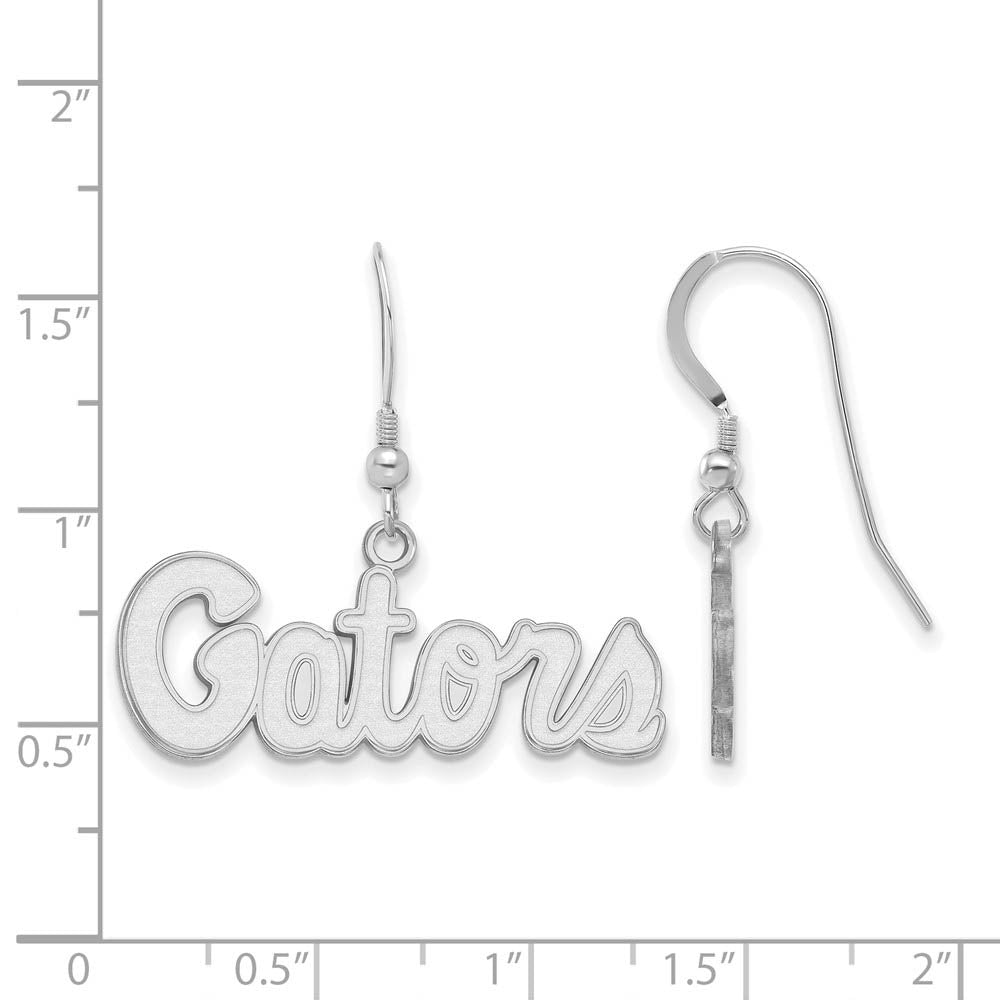 Alternate view of the Sterling Silver University of Florida Small 'Gators' Dangle Earrings by The Black Bow Jewelry Co.
