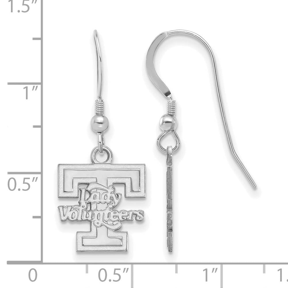 Alternate view of the Sterling Silver University of Tennessee Small Dangle Earrings by The Black Bow Jewelry Co.