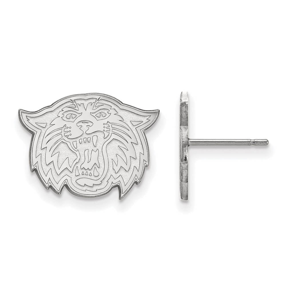 10k White Gold Villanova University Small Post Earrings, Item E14363 by The Black Bow Jewelry Co.