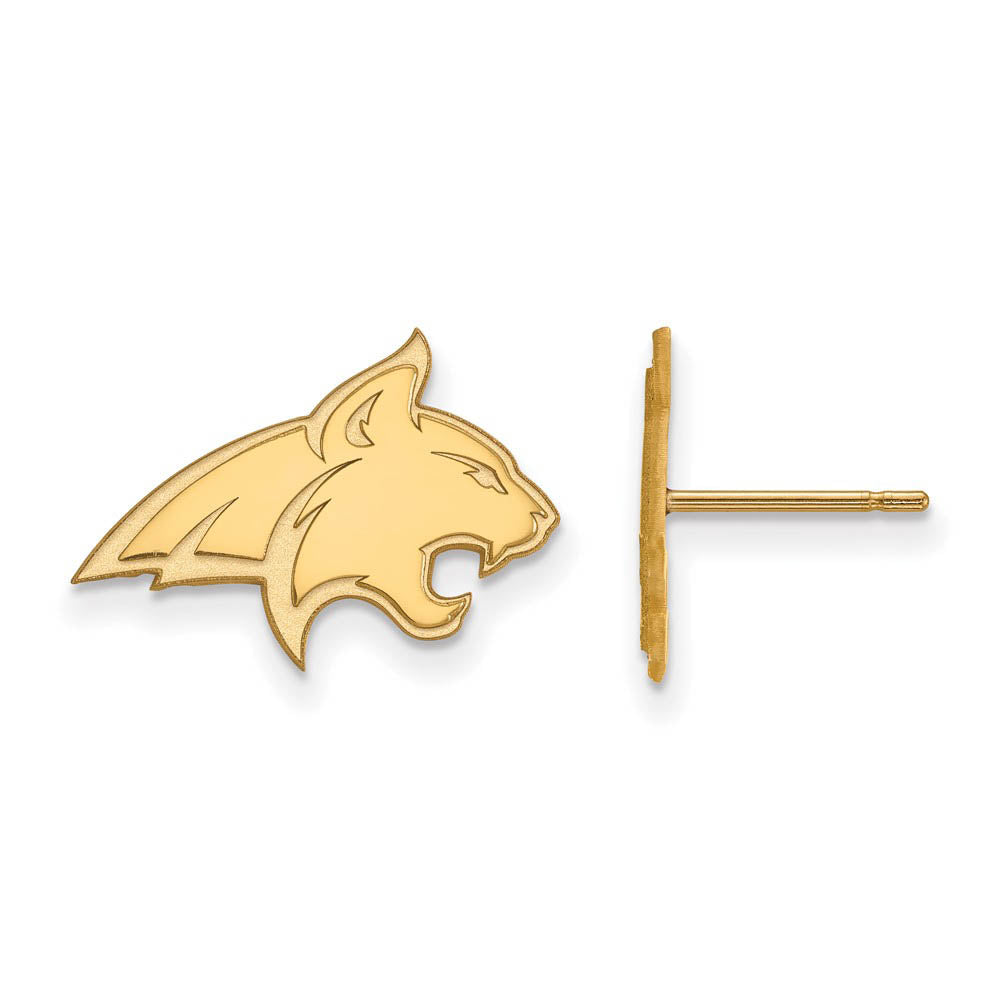 10k Yellow Gold Montana State University Small Post Earrings, Item E14467 by The Black Bow Jewelry Co.
