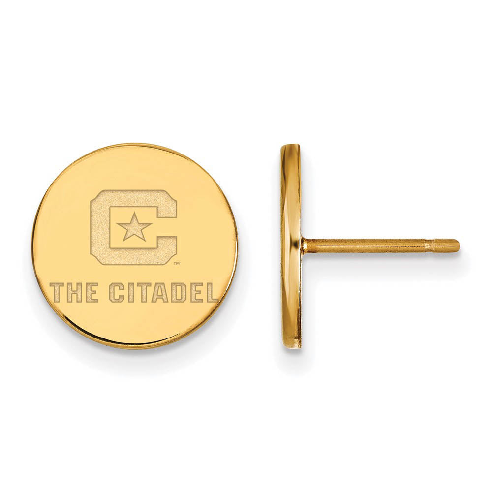 10K Yellow Gold The Citadel Small Post Earrings, Item E14477 by The Black Bow Jewelry Co.