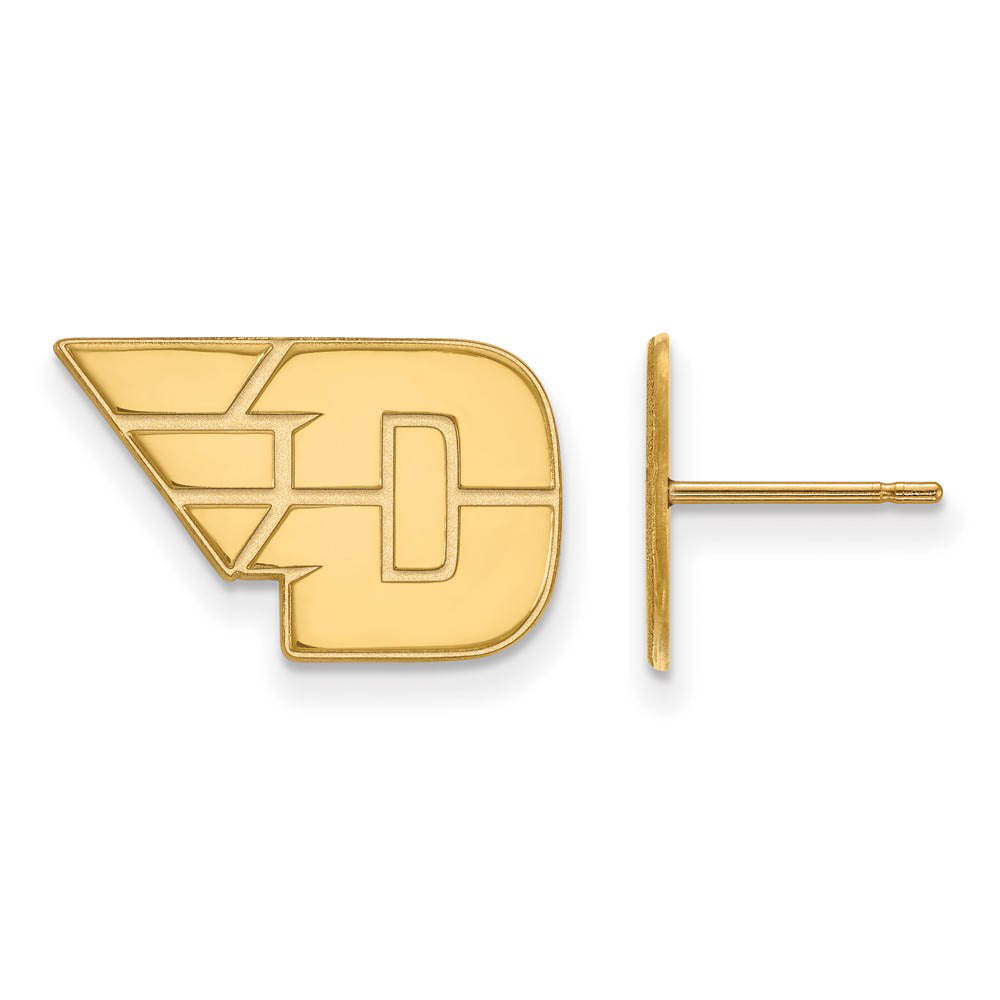 10k Yellow Gold University of Dayton Small Post Earrings, Item E14485 by The Black Bow Jewelry Co.