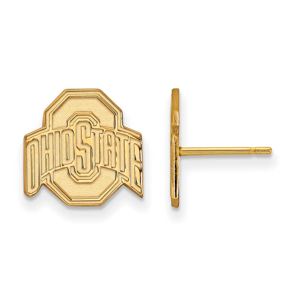 10k Yellow Gold Ohio State University Small Logo Post Earrings, Item E14508 by The Black Bow Jewelry Co.
