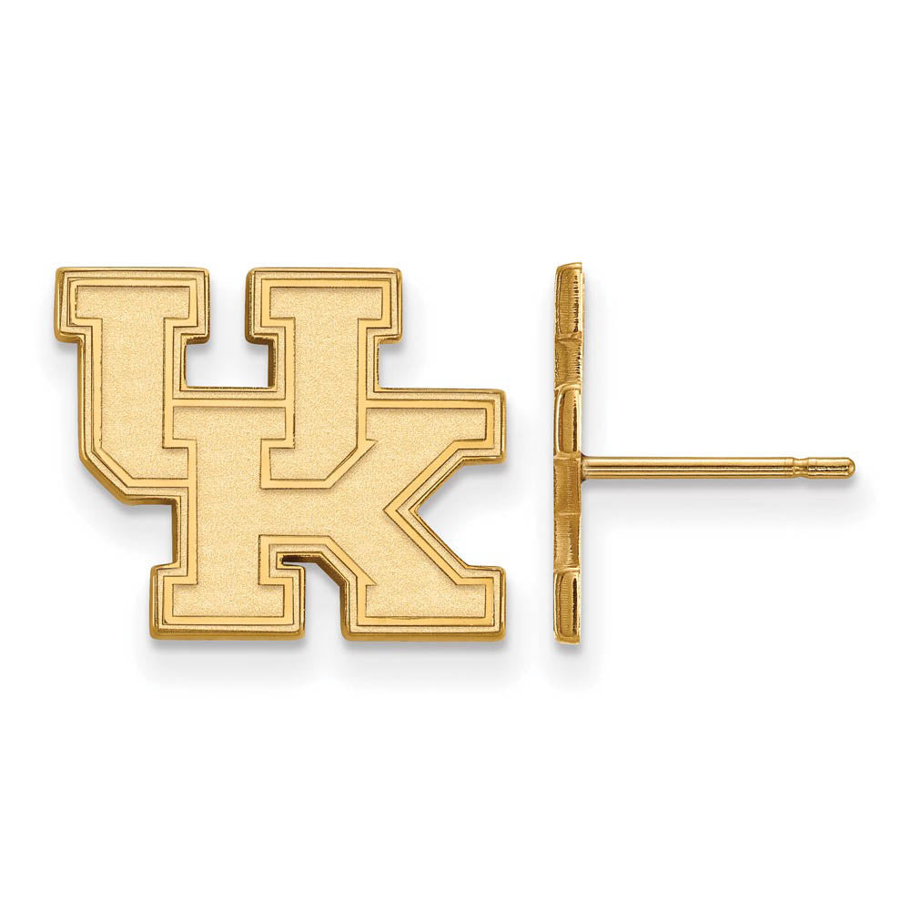 10k Yellow Gold University of Kentucky Small 'UK' Post Earrings, Item E14515 by The Black Bow Jewelry Co.