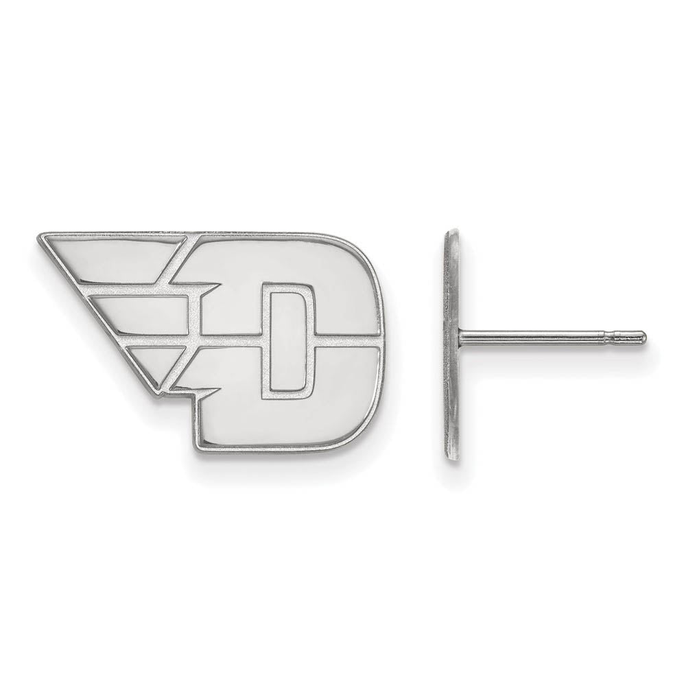 14k White Gold University of Dayton Small Post Earrings, Item E14661 by The Black Bow Jewelry Co.