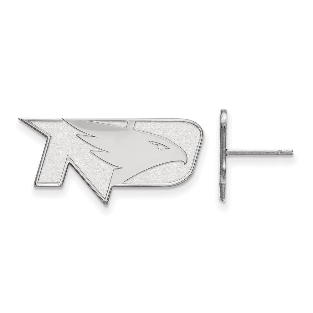 14k White Gold Univ. of North Dakota Small Post Earrings, Item E14668 by The Black Bow Jewelry Co.