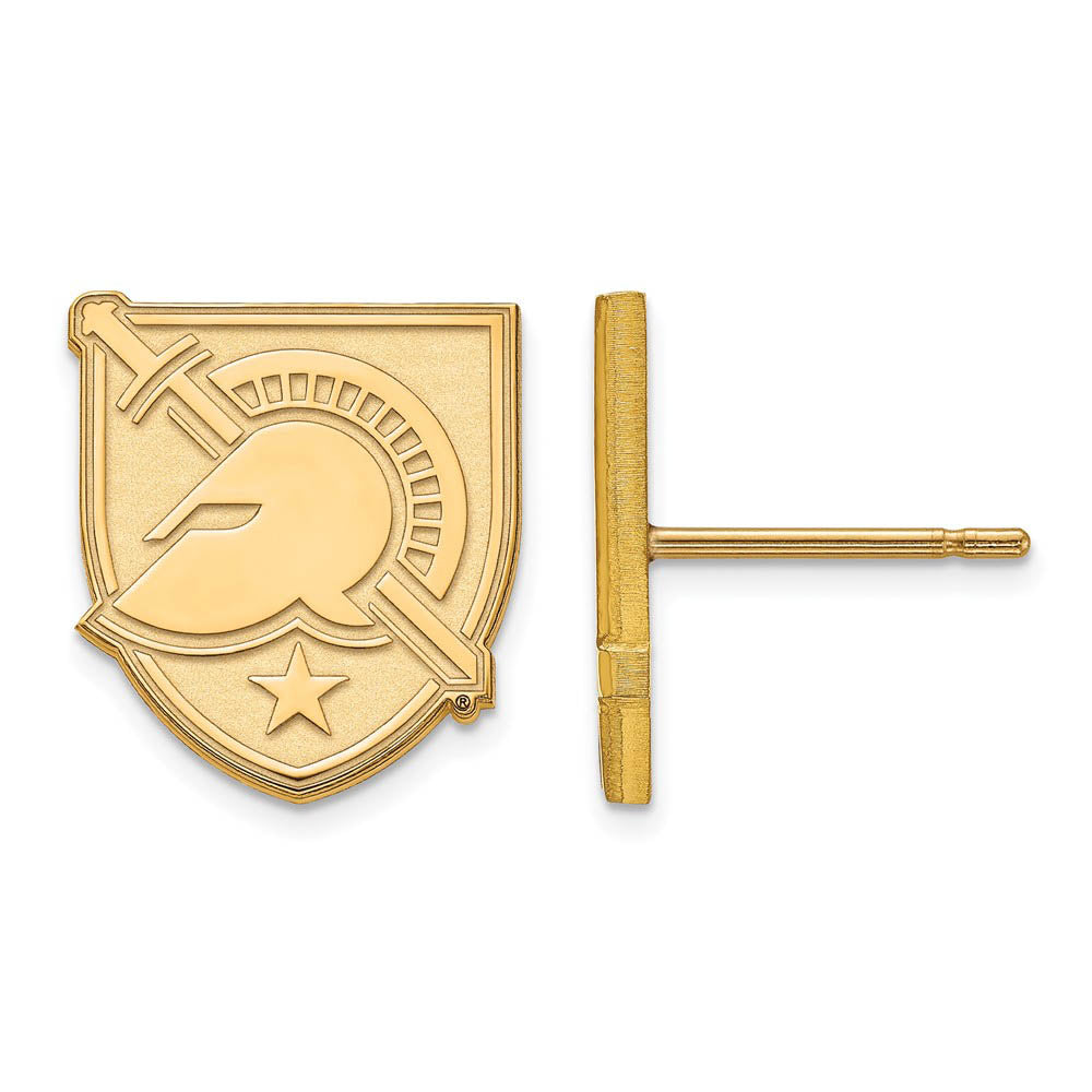 14k Yellow Gold U.S. Military Academy Small Post Earrings, Item E14847 by The Black Bow Jewelry Co.