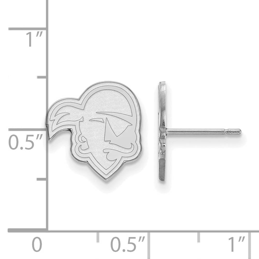 Alternate view of the Sterling Silver Seton Hall University Small Post Earrings by The Black Bow Jewelry Co.