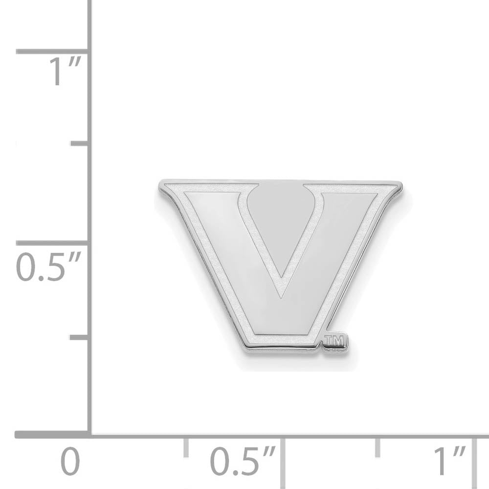 Alternate view of the Sterling Silver Vanderbilt University Small Post Earrings by The Black Bow Jewelry Co.