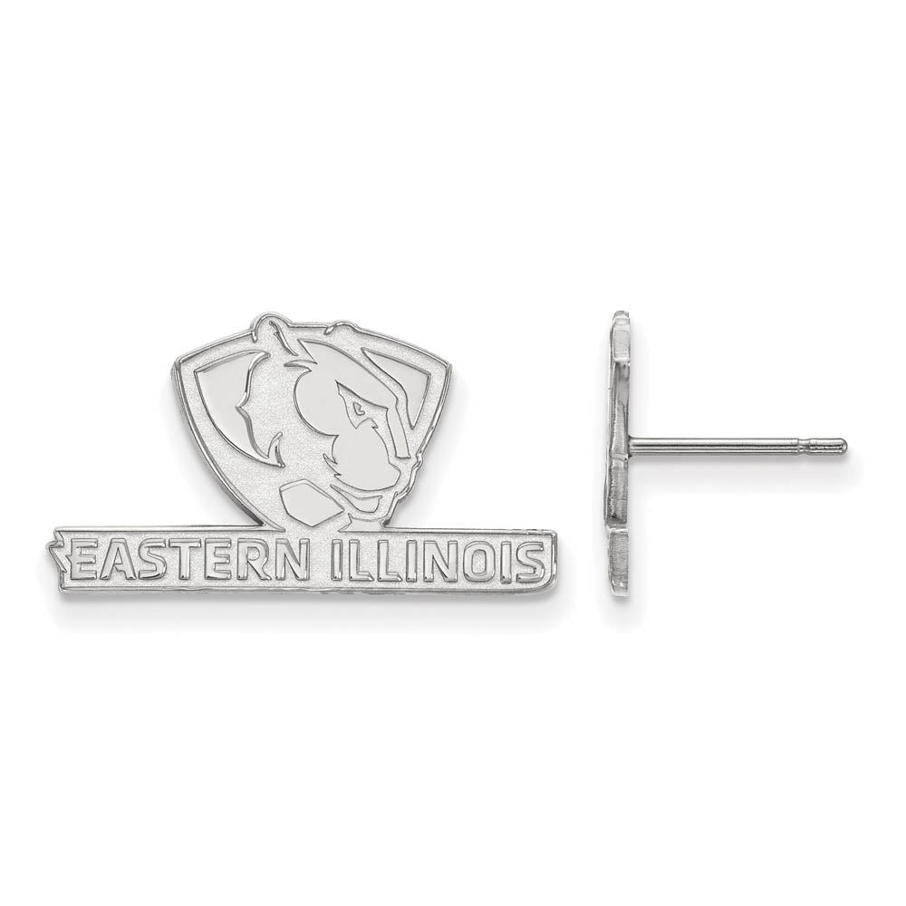 Sterling Silver Eastern Illinois University Small Post Earrings, Item E15176 by The Black Bow Jewelry Co.