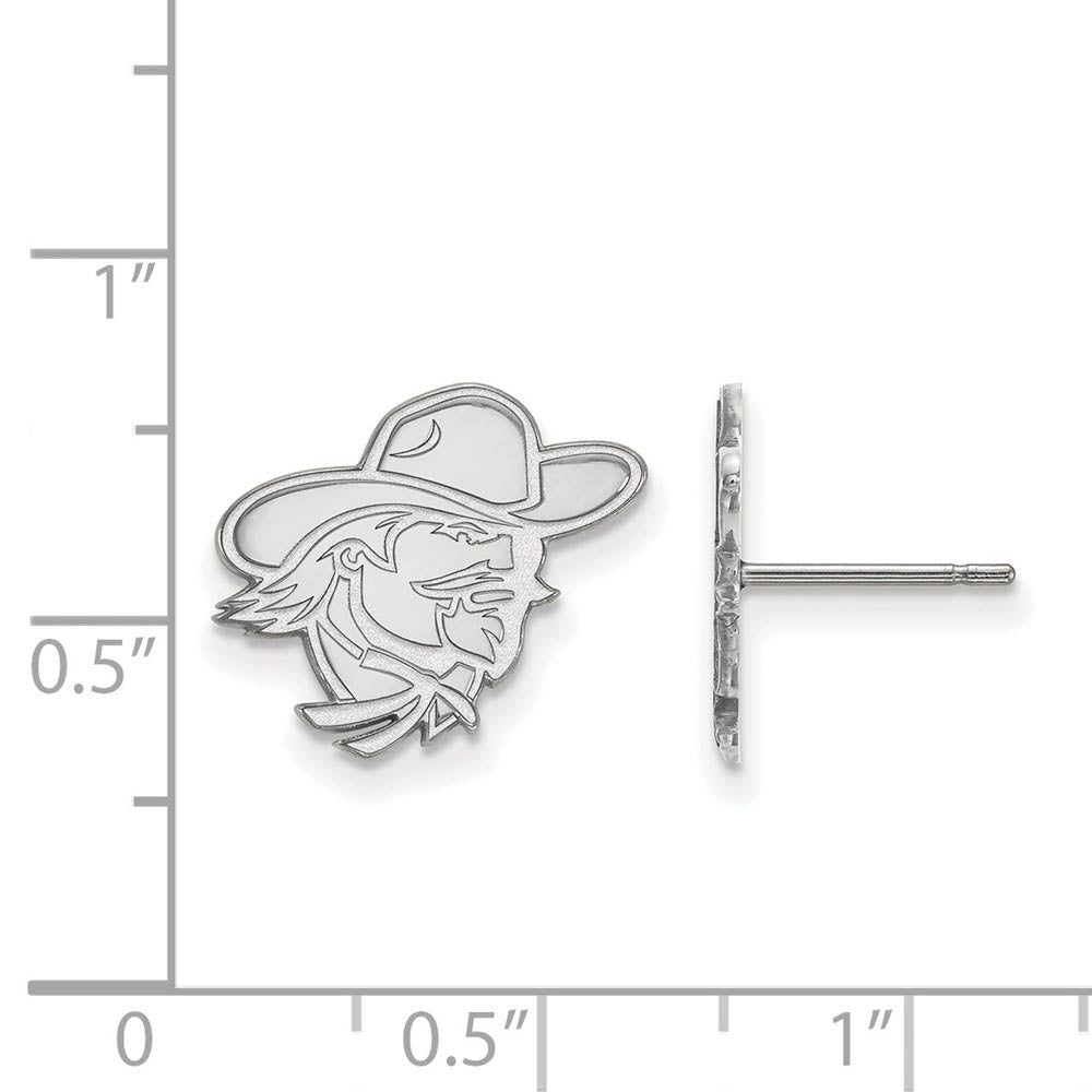 Alternate view of the Sterling Silver Eastern Kentucky University Small Post Earrings by The Black Bow Jewelry Co.