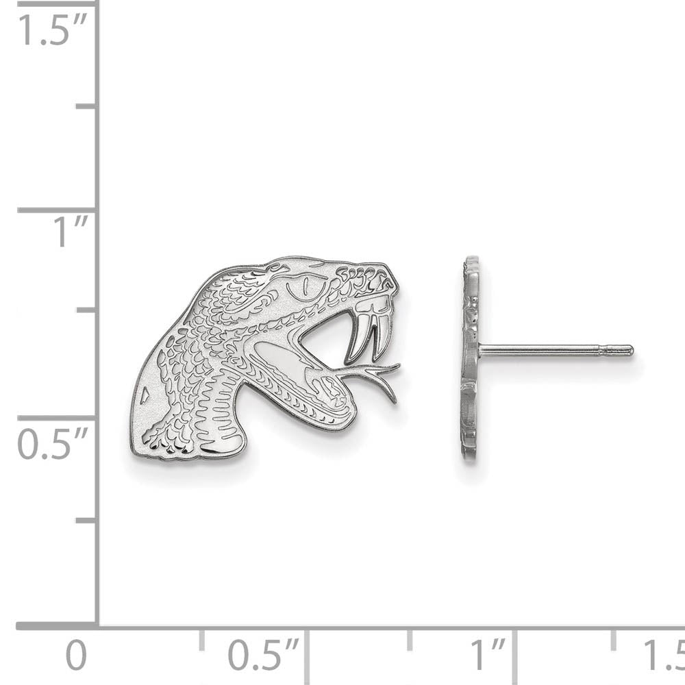 Alternate view of the Sterling Silver Florida A&M University Small Post Earrings by The Black Bow Jewelry Co.