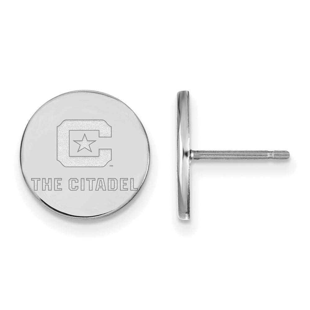 Sterling Silver Rhodium Plated The Citadel Small Post Earrings, Item E15204 by The Black Bow Jewelry Co.