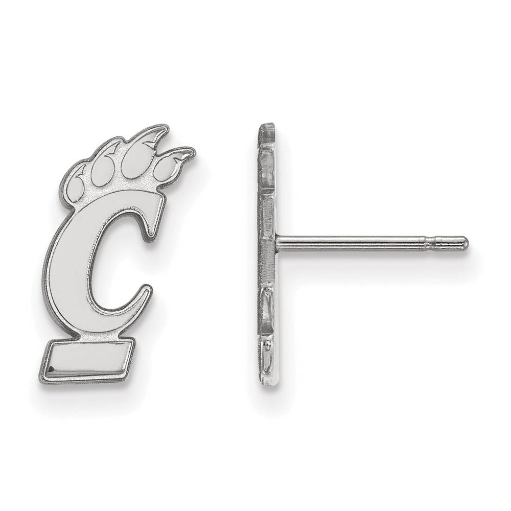 Sterling Silver University of Cincinnati Small Post Earrings, Item E15208 by The Black Bow Jewelry Co.