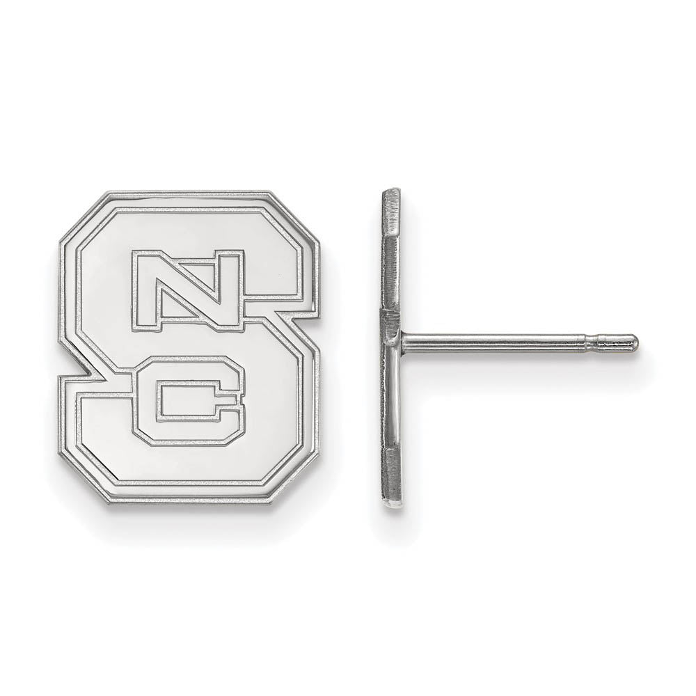 Sterling Silver North Carolina State Sm 'NCS' Post Earrings, Item E15234 by The Black Bow Jewelry Co.