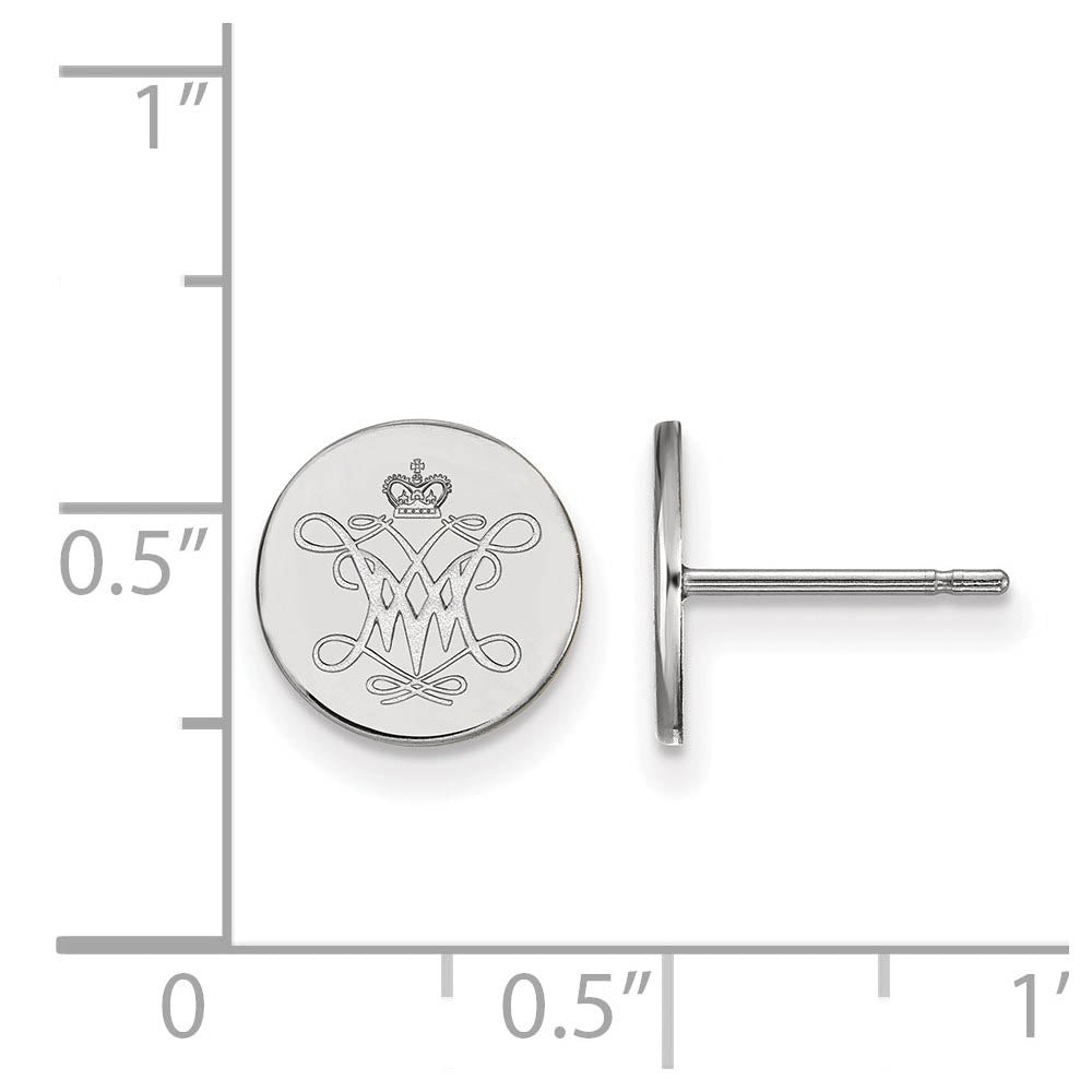 Alternate view of the Sterling Silver William and Mary Small Disc Earrings by The Black Bow Jewelry Co.