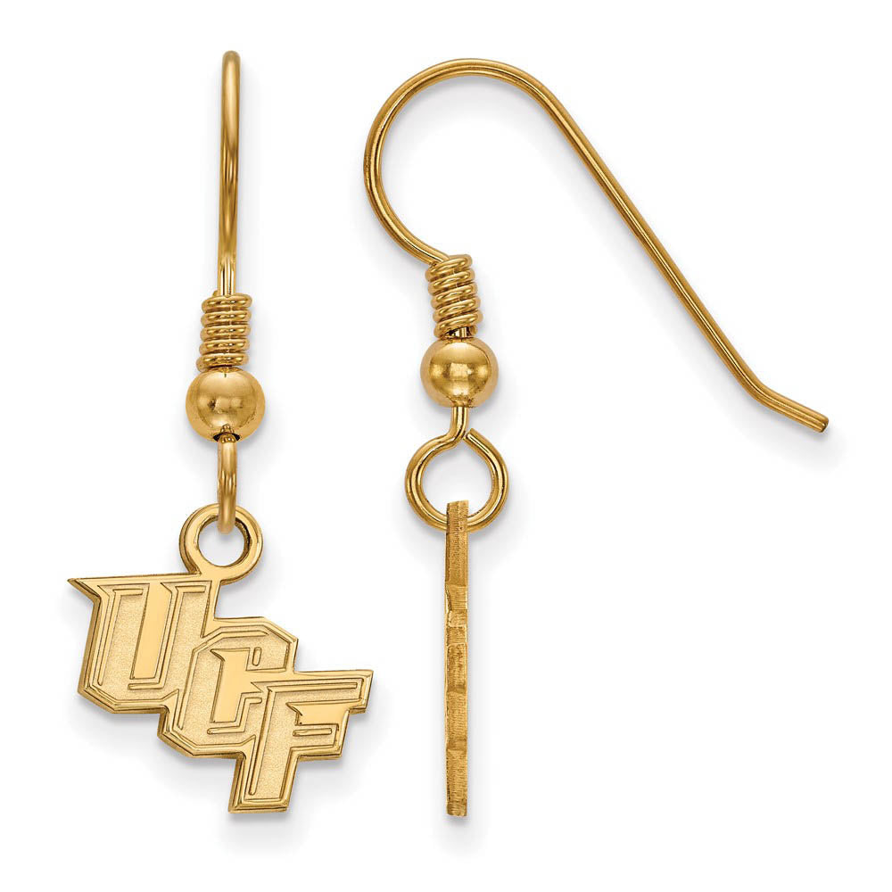 14k Gold Plated Silver Univ. of Central Florida Dangle Earring, Item E15342 by The Black Bow Jewelry Co.