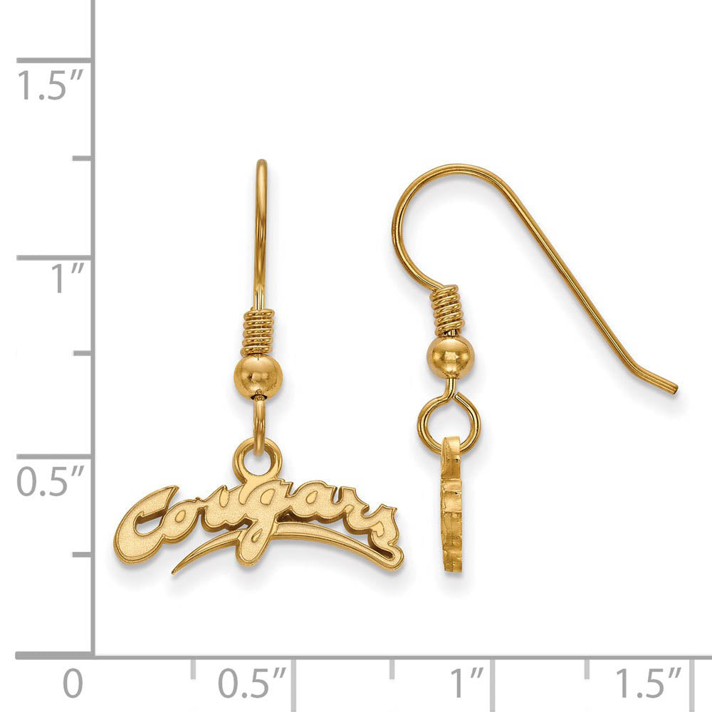 Alternate view of the 14k Gold Plated Silver Washington State XS (Tiny) Dangle Earrings by The Black Bow Jewelry Co.