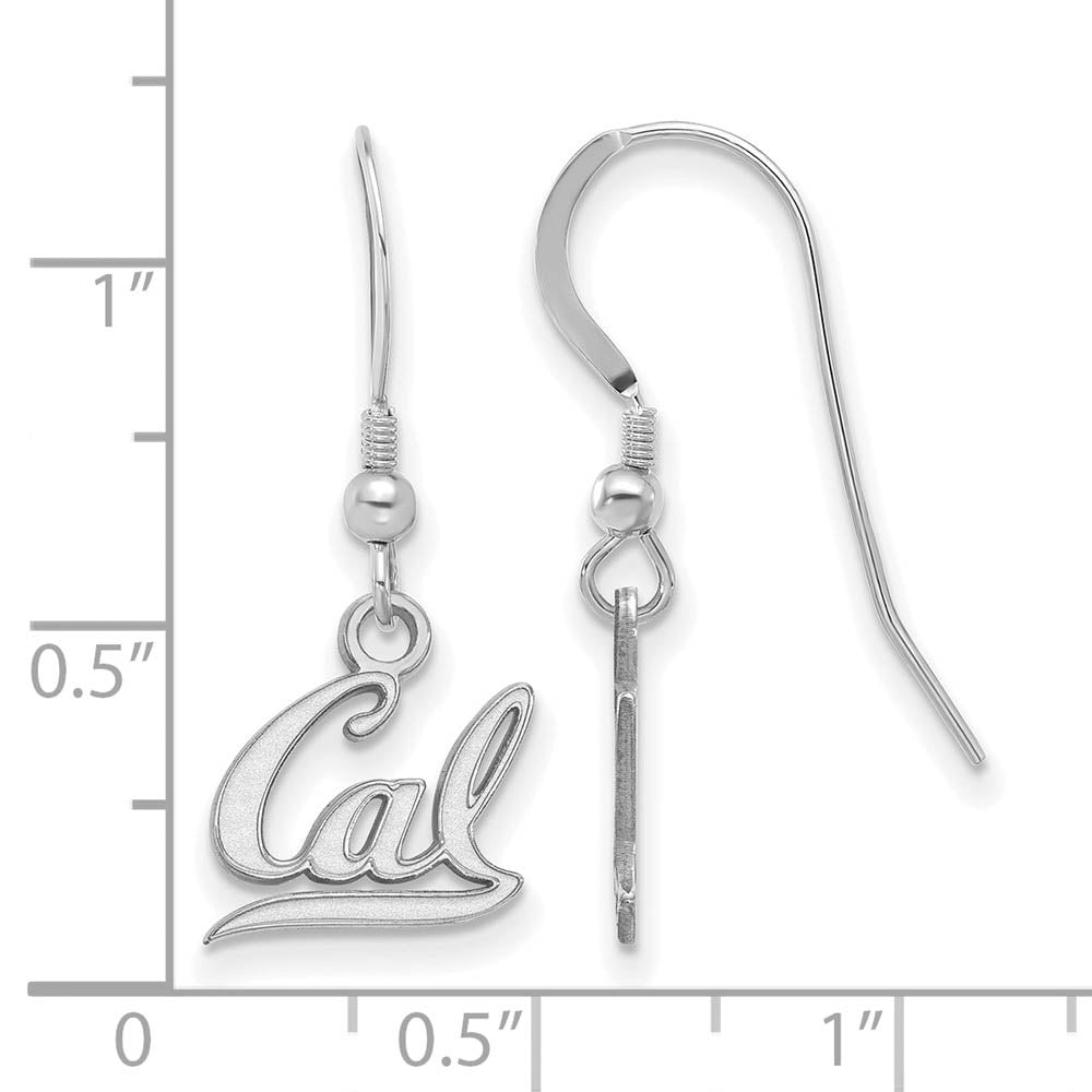 Alternate view of the Sterling Silver Cal Berkeley XS (Tiny) Dangle Earring by The Black Bow Jewelry Co.