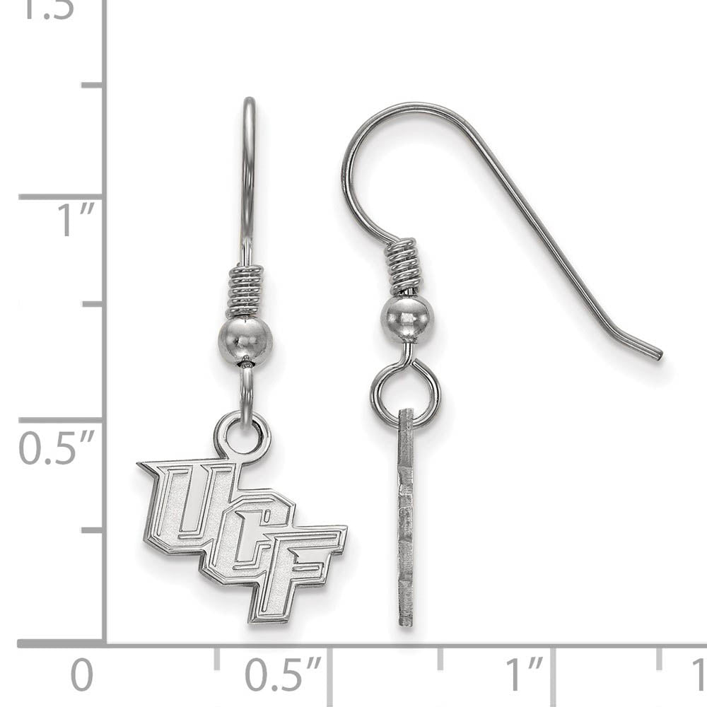 Alternate view of the Sterling Silver Univ. of Central Florida XS (Tiny) Dangle Earrings by The Black Bow Jewelry Co.