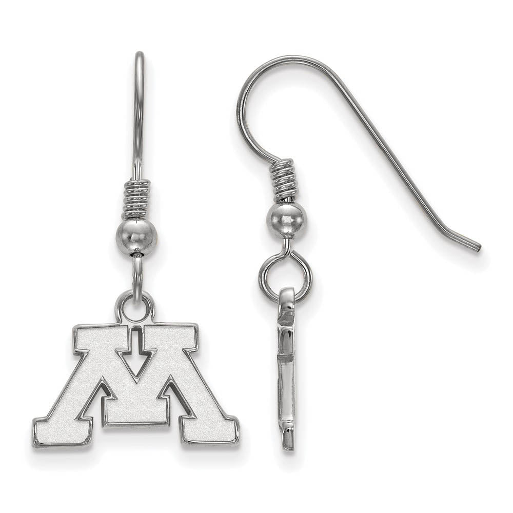 Sterling Silver University of Minnesota XS (Tiny) Dangle Earrings, Item E15492 by The Black Bow Jewelry Co.