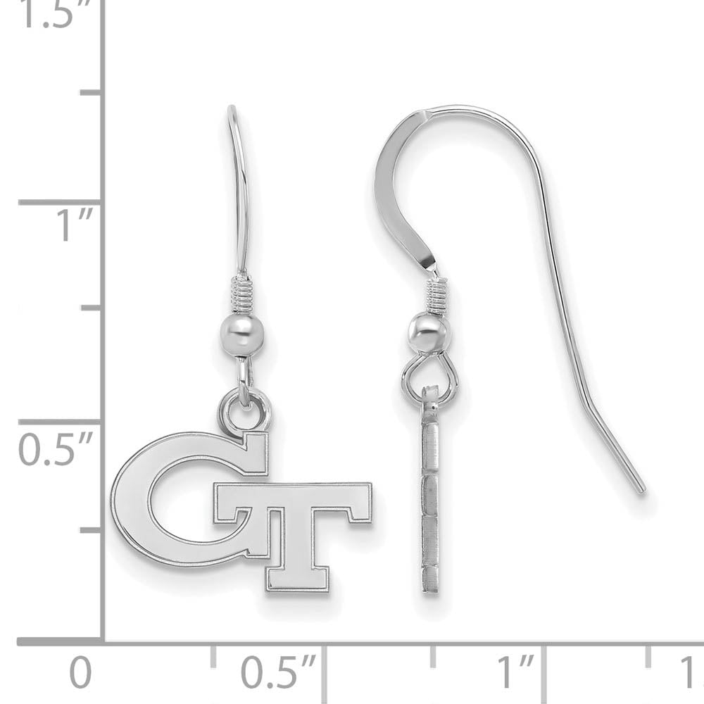 Alternate view of the Sterling Silver Georgia Technology XS (Tiny) Dangle Wire Earrings by The Black Bow Jewelry Co.