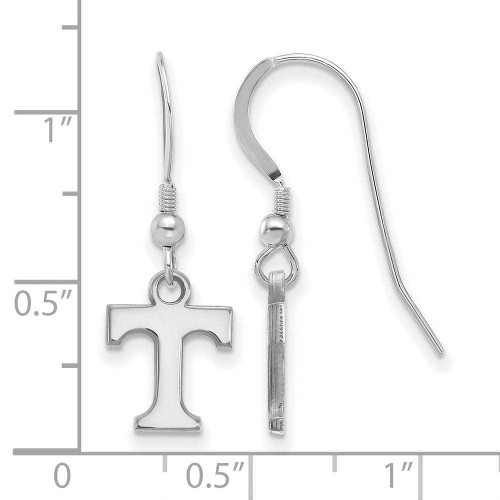 Alternate view of the Sterling Silver University of Tennessee XS (Tiny) Dangle Wire Earrings by The Black Bow Jewelry Co.