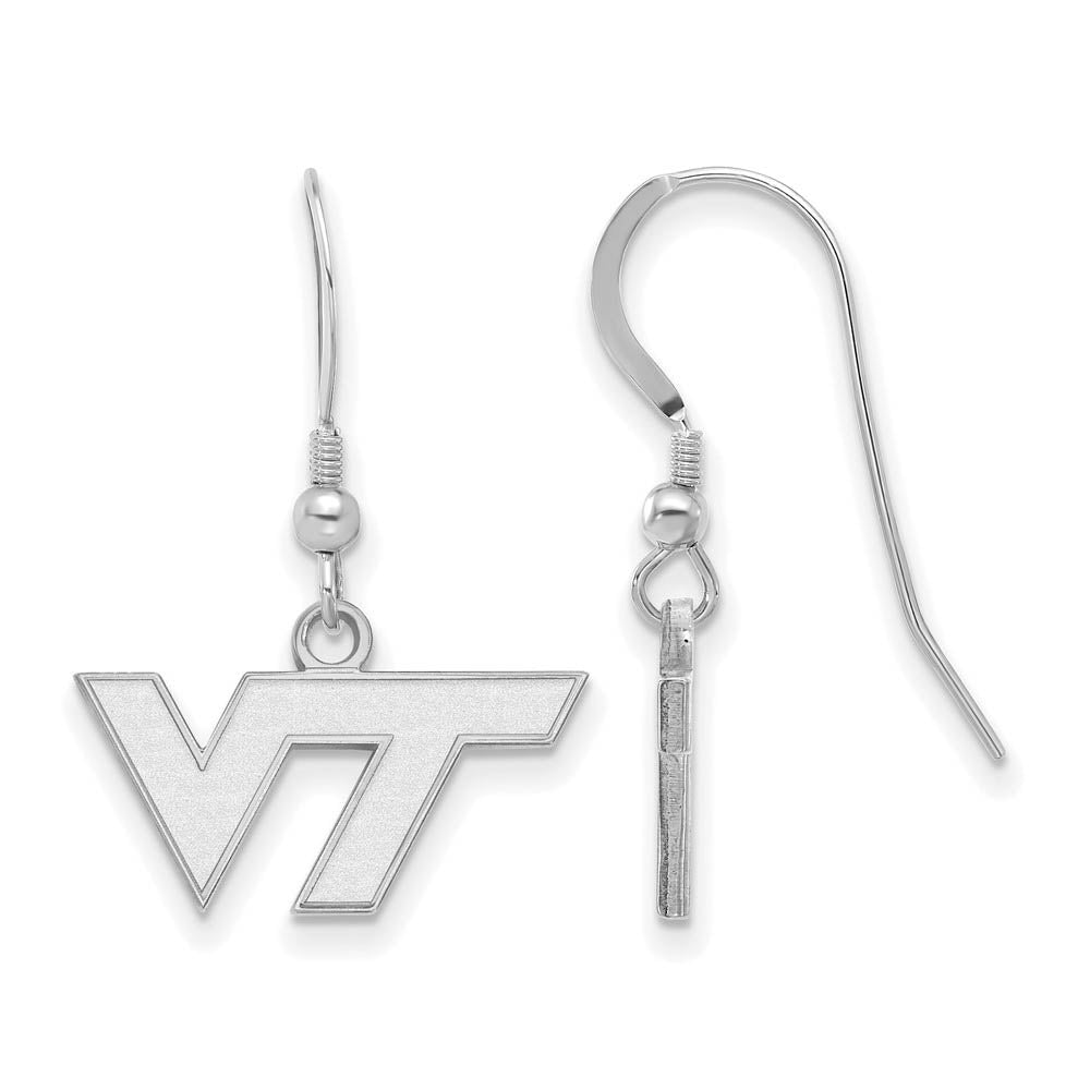 Sterling Silver Virginia Tech XS (Tiny) Dangle Earrings, Item E15542 by The Black Bow Jewelry Co.