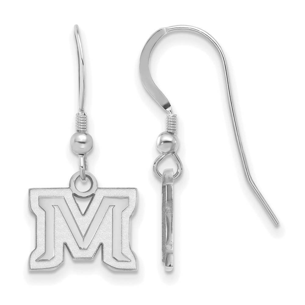 Sterling Silver Montana State University XS (Tiny) Dangle Earrings, Item E15553 by The Black Bow Jewelry Co.
