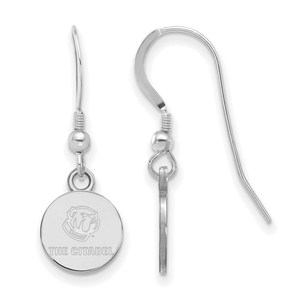 Sterling Silver Rhodium Plated The Citadel XS (Tiny) Dangle Earrings, Item E15555 by The Black Bow Jewelry Co.