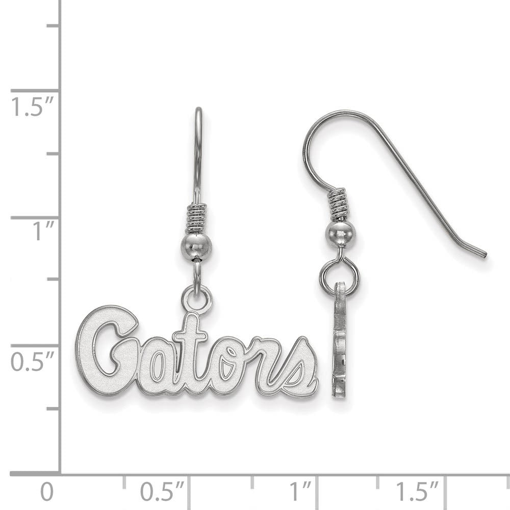 Alternate view of the Sterling Silver Univ. of Florida XS (Tiny) Dangle Earrings by The Black Bow Jewelry Co.