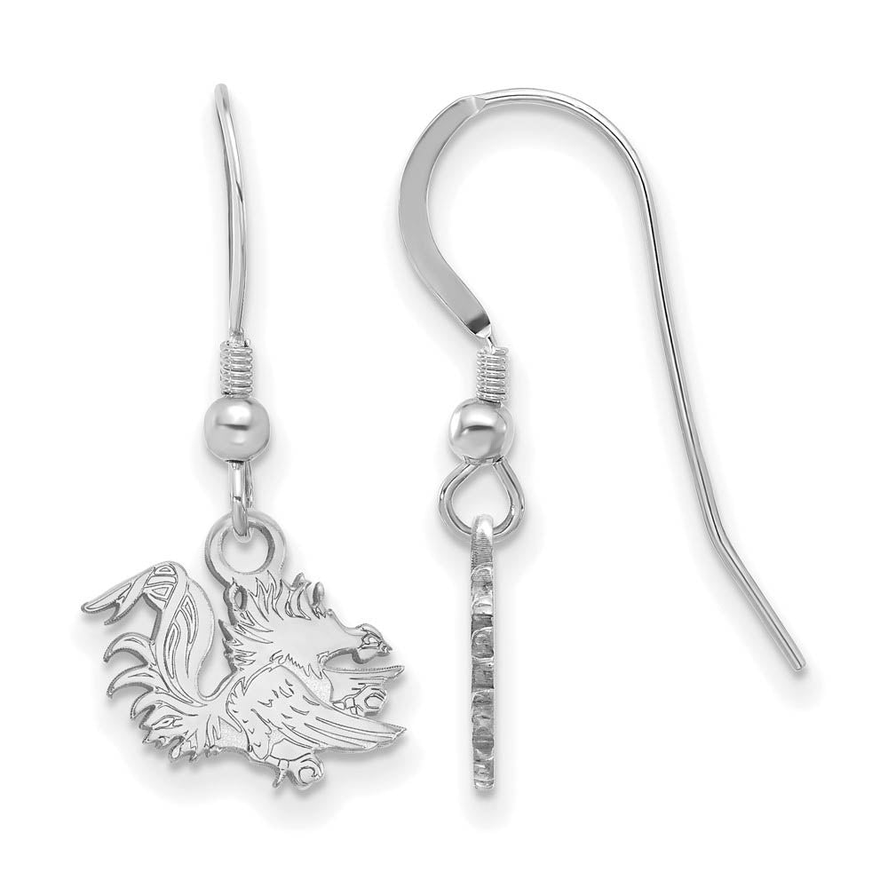 Sterling Silver U of South Carolina XS (Tiny) Dangle Earrings, Item E15584 by The Black Bow Jewelry Co.