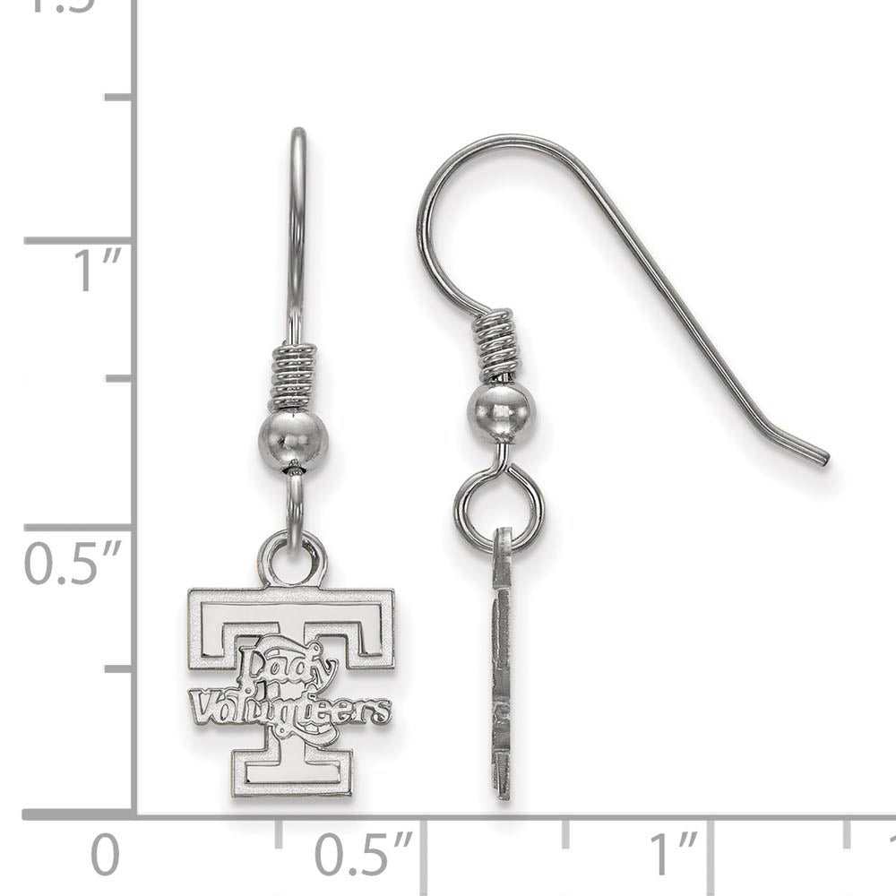 Alternate view of the Sterling Silver University of Tennessee XS (Tiny) Dangle Earrings by The Black Bow Jewelry Co.