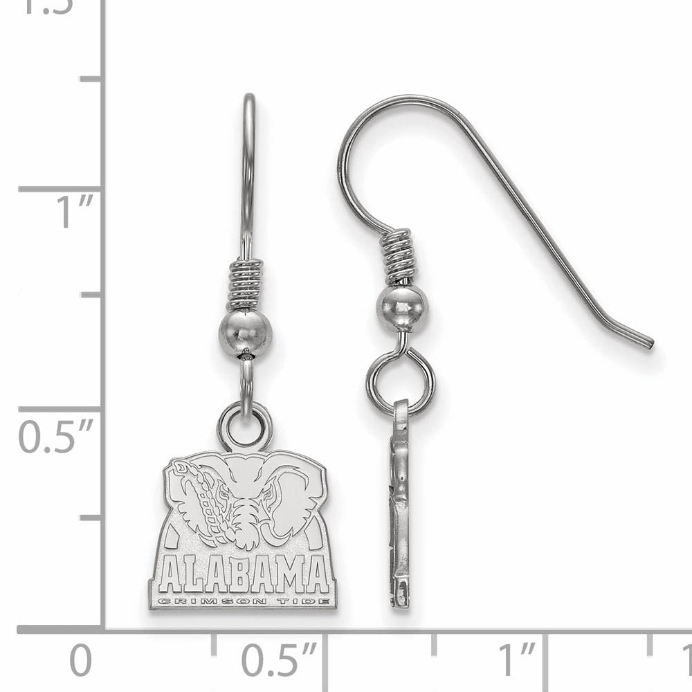 Alternate view of the Sterling Silver University of Alabama XS (Tiny) Dangle Earrings by The Black Bow Jewelry Co.