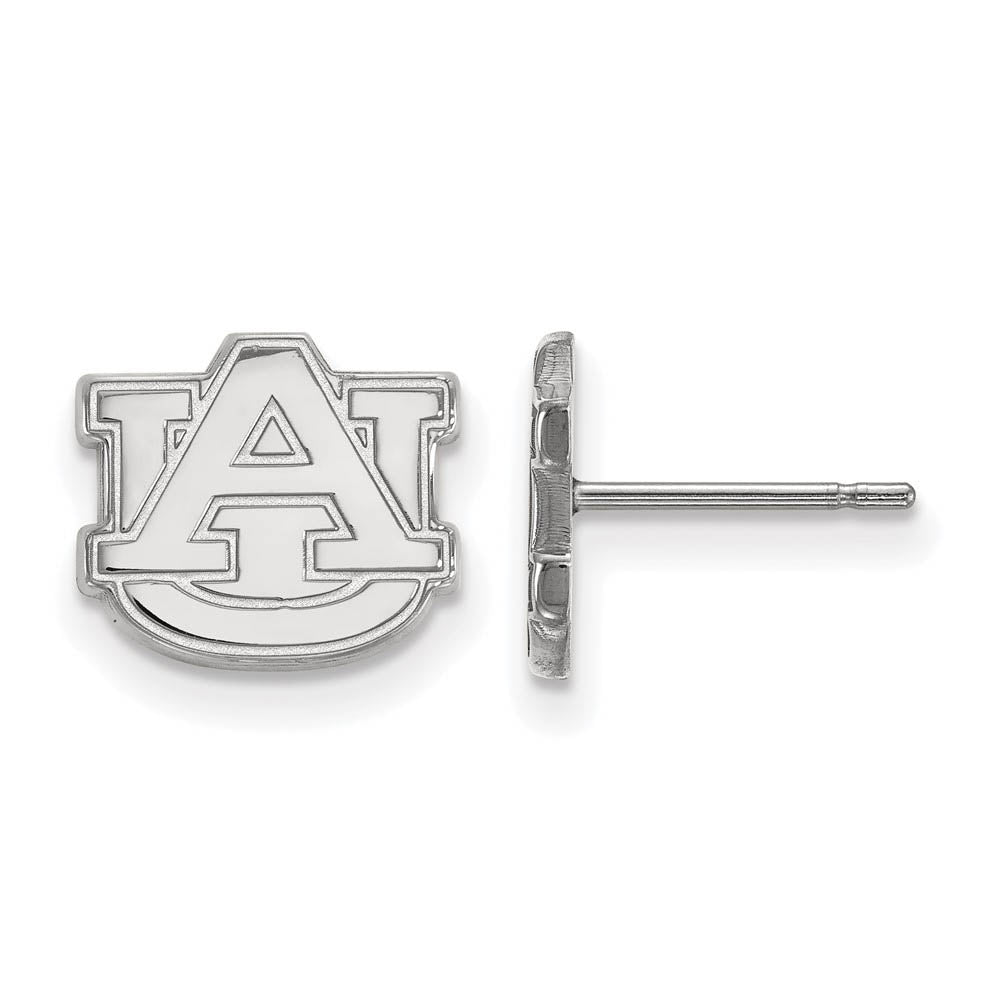 10k White Gold Auburn Univ. XS (Tiny) Post Earrings, Item E15643 by The Black Bow Jewelry Co.