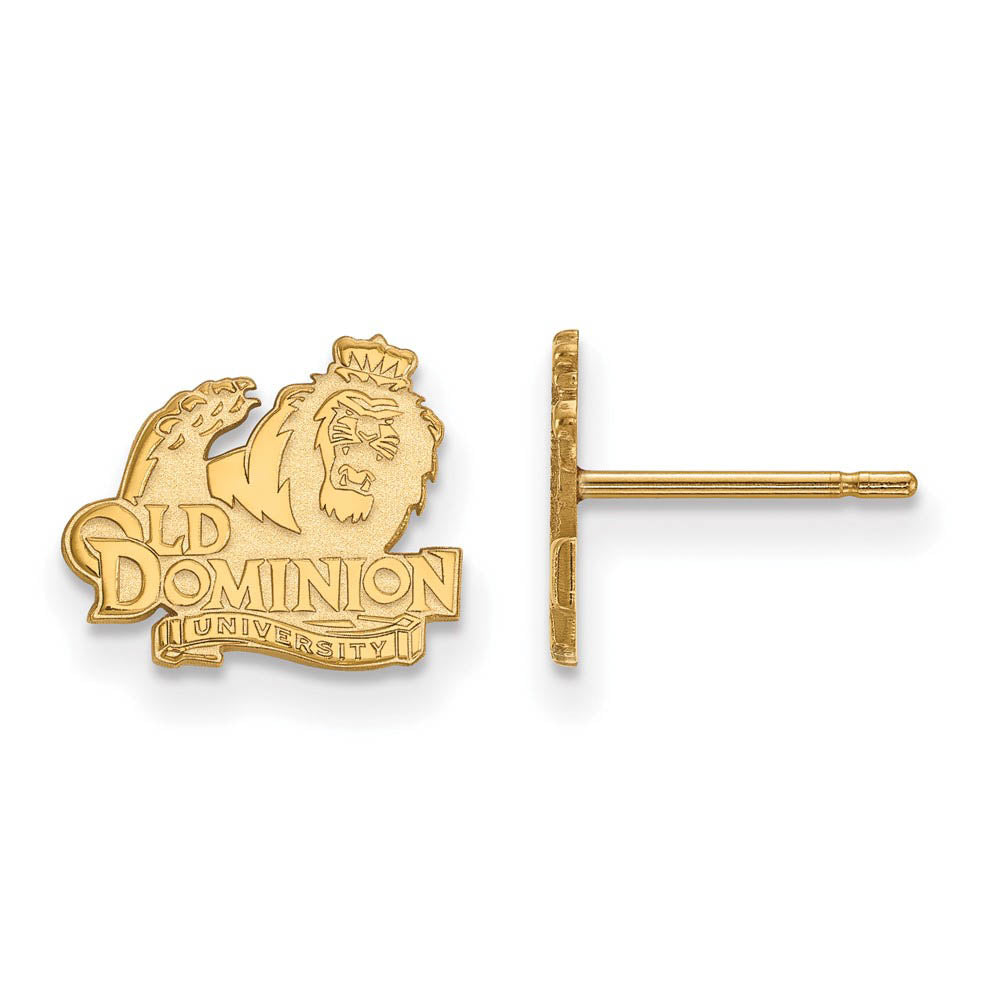 10k Yellow Gold Old Dominion University XS (Tiny) Post Earrings, Item E15737 by The Black Bow Jewelry Co.