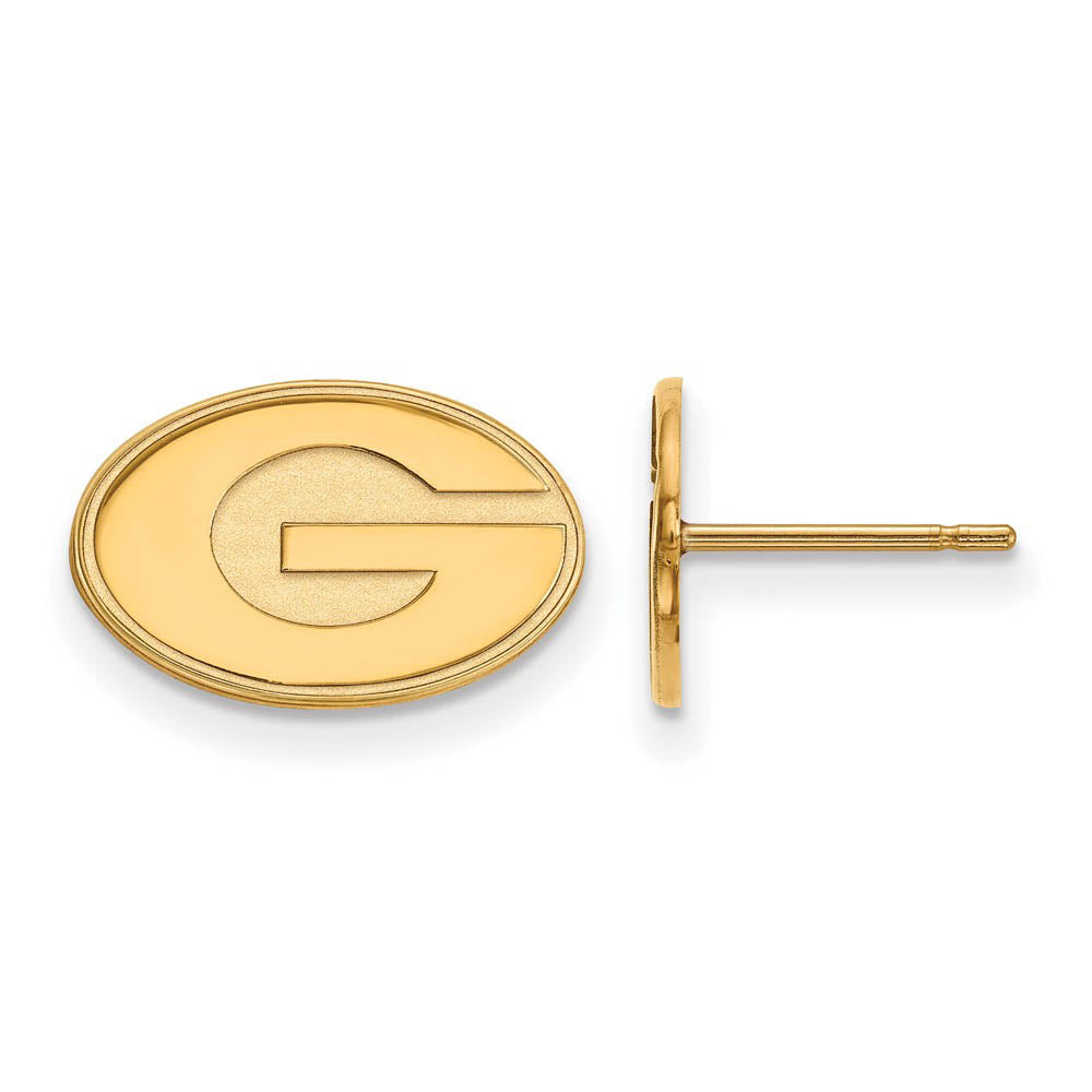 10k Yellow Gold University of Georgia XS (Tiny) 'G' Post Earrings, Item E15780 by The Black Bow Jewelry Co.