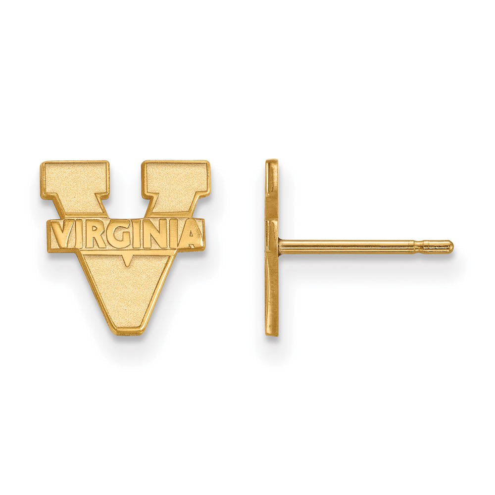 10k Yellow Gold University of Virginia XS (Tiny) Post Earrings, Item E15794 by The Black Bow Jewelry Co.