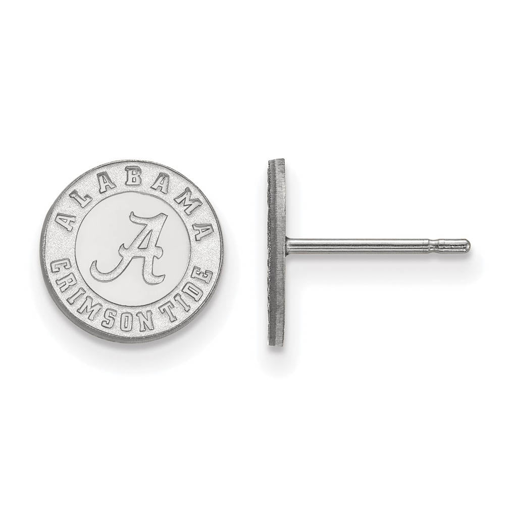 14k White Gold University of Alabama XS (Tiny) Post Earrings, Item E15942 by The Black Bow Jewelry Co.