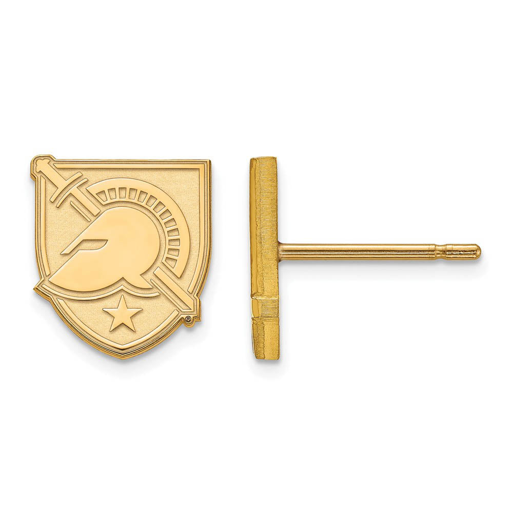 14k Yellow Gold U.S. Military Academy XS (Tiny) Post Earrings, Item E16007 by The Black Bow Jewelry Co.