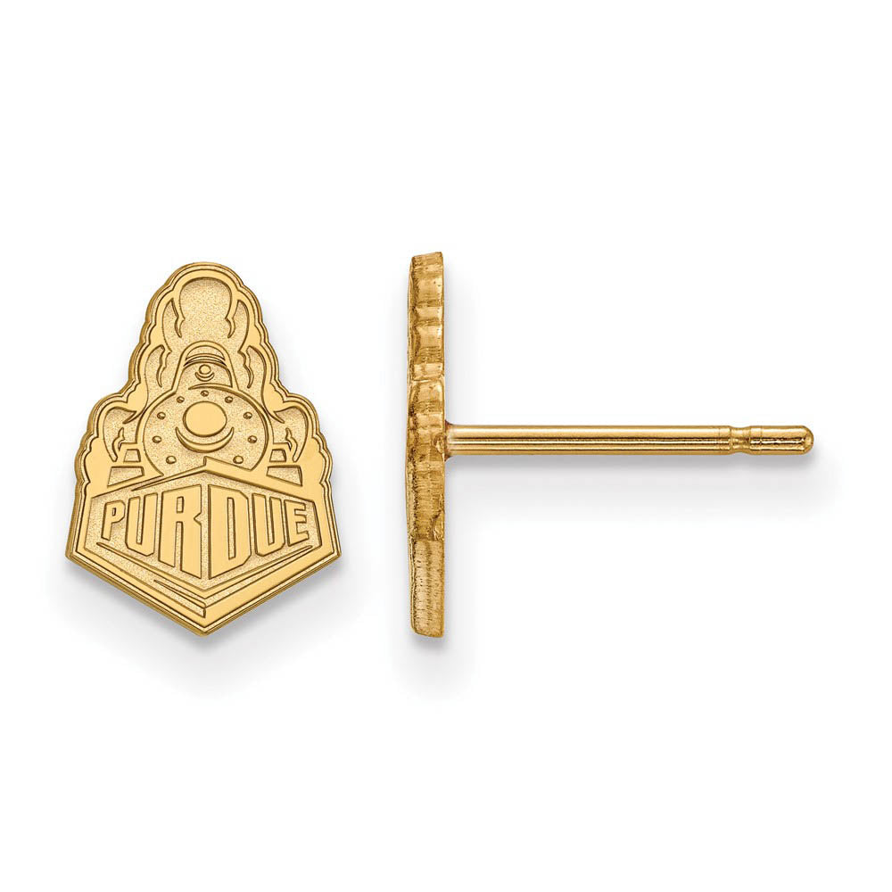14k Yellow Gold Purdue XS (Tiny) Post Earrings, Item E16058 by The Black Bow Jewelry Co.